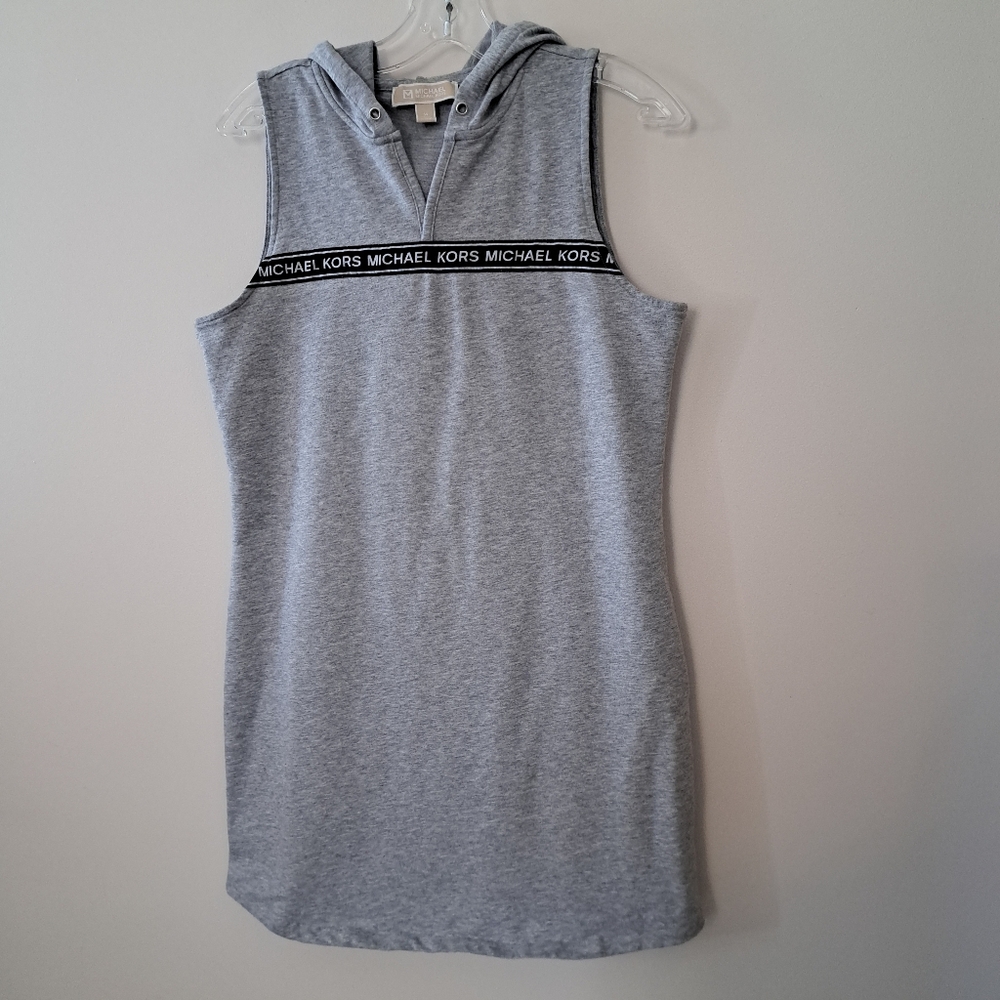 Michael Kors Heather Gray Sleeveless Hoodie